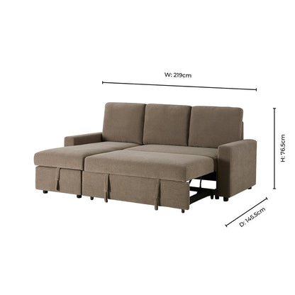 Monroe Sofa Bed - Chenille mushroom - DUSK