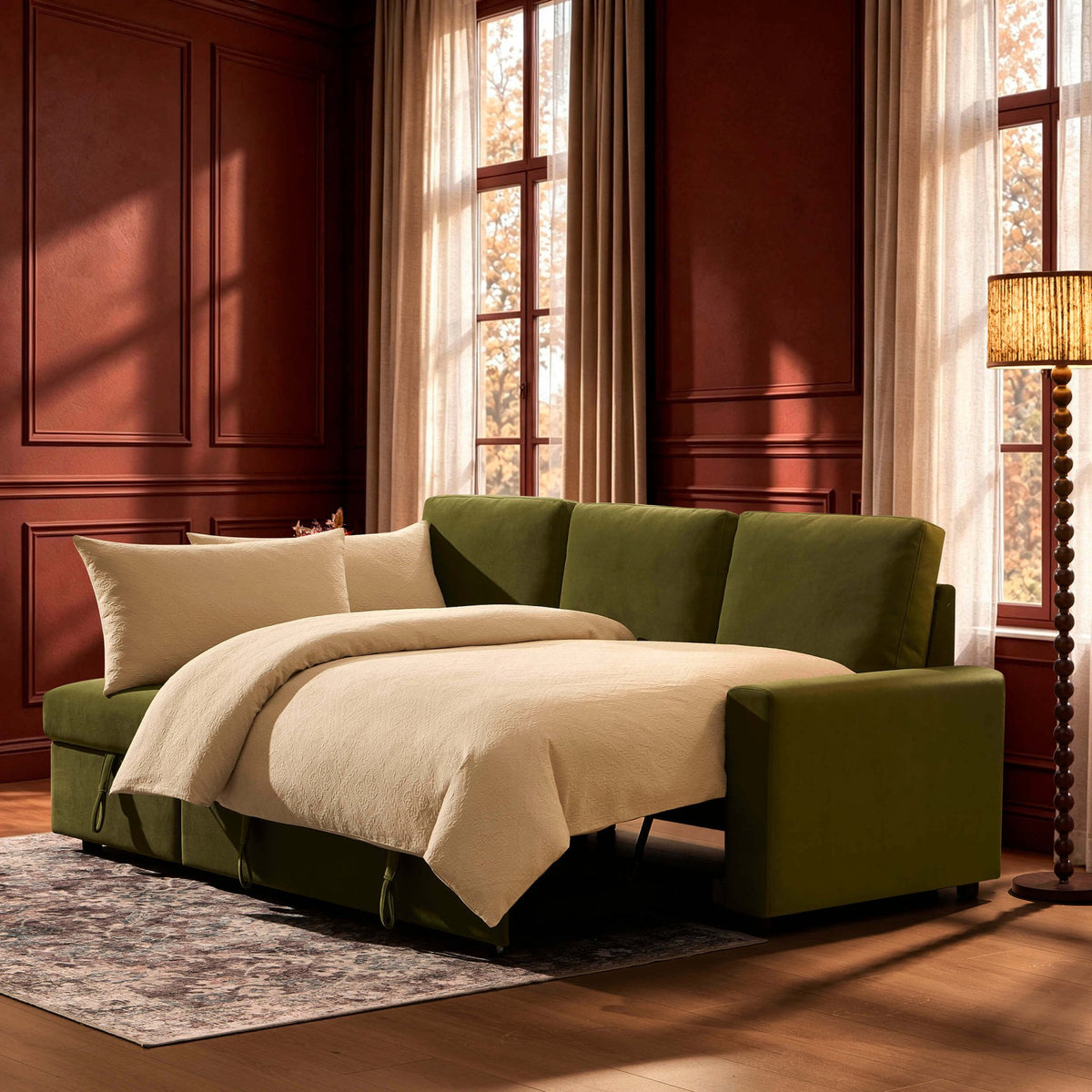 Monroe Sofa Bed - Muted Moss - DUSK