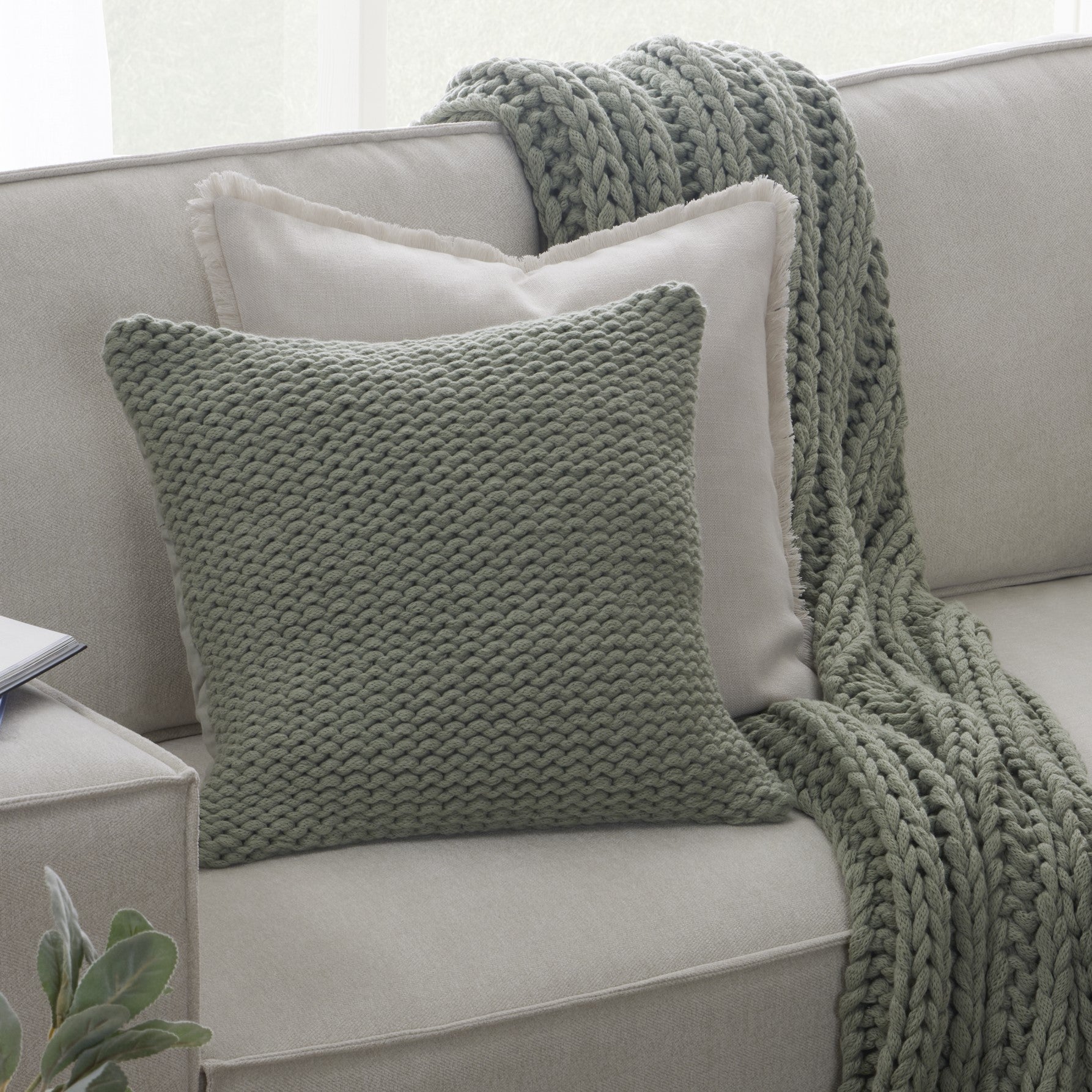 Montreal Cushion Cover Sage Green DUSK
