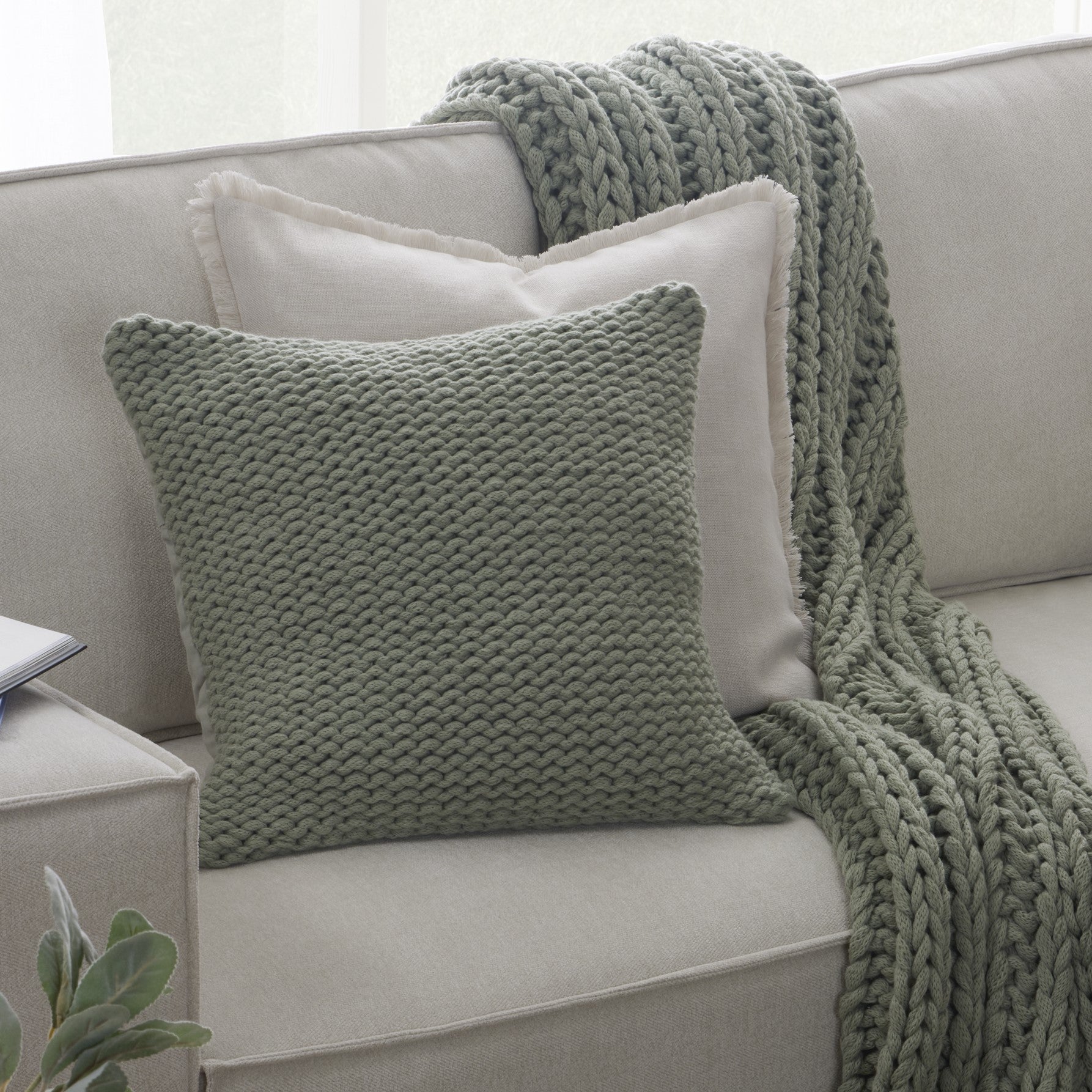 Montreal Cushion Cover - Sage Green - DUSK