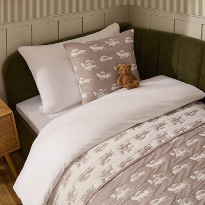 Morgan Transport Matelasse Cushion and Bedspread Set - Taupe - DUSK