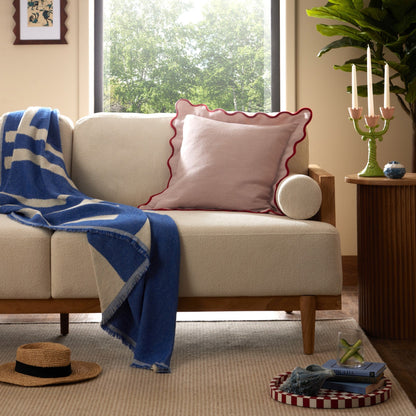 Motif Abstract Sofa Throw - Electric Blue - DUSK