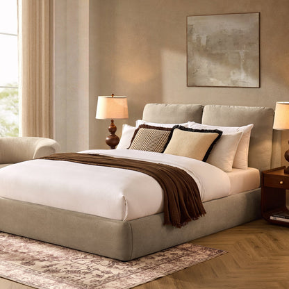 Murcia Ottoman Storage Bed - Chenille Oatmeal - DUSK