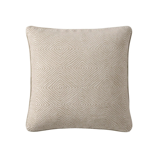 Nairobi Geo Chenille Stitch Quilt Cushion Cover - Taupe/White - DUSK