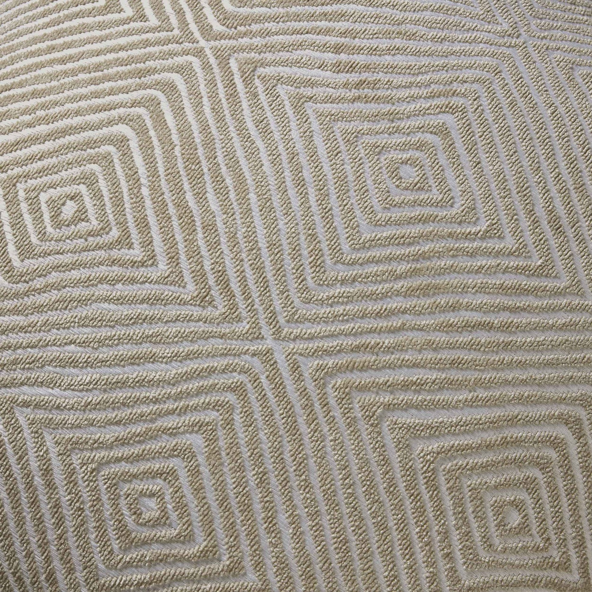 Nairobi Geo Chenille Stitch Quilt Cushion Cover - Taupe/White - DUSK