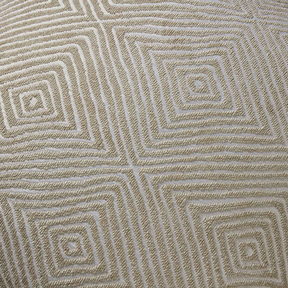 Nairobi Geo Chenille Stitch Quilt Cushion Cover - Taupe/White - DUSK