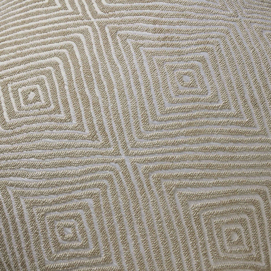 Nairobi Geo Chenille Stitch Quilt Cushion Cover - Taupe/White - DUSK