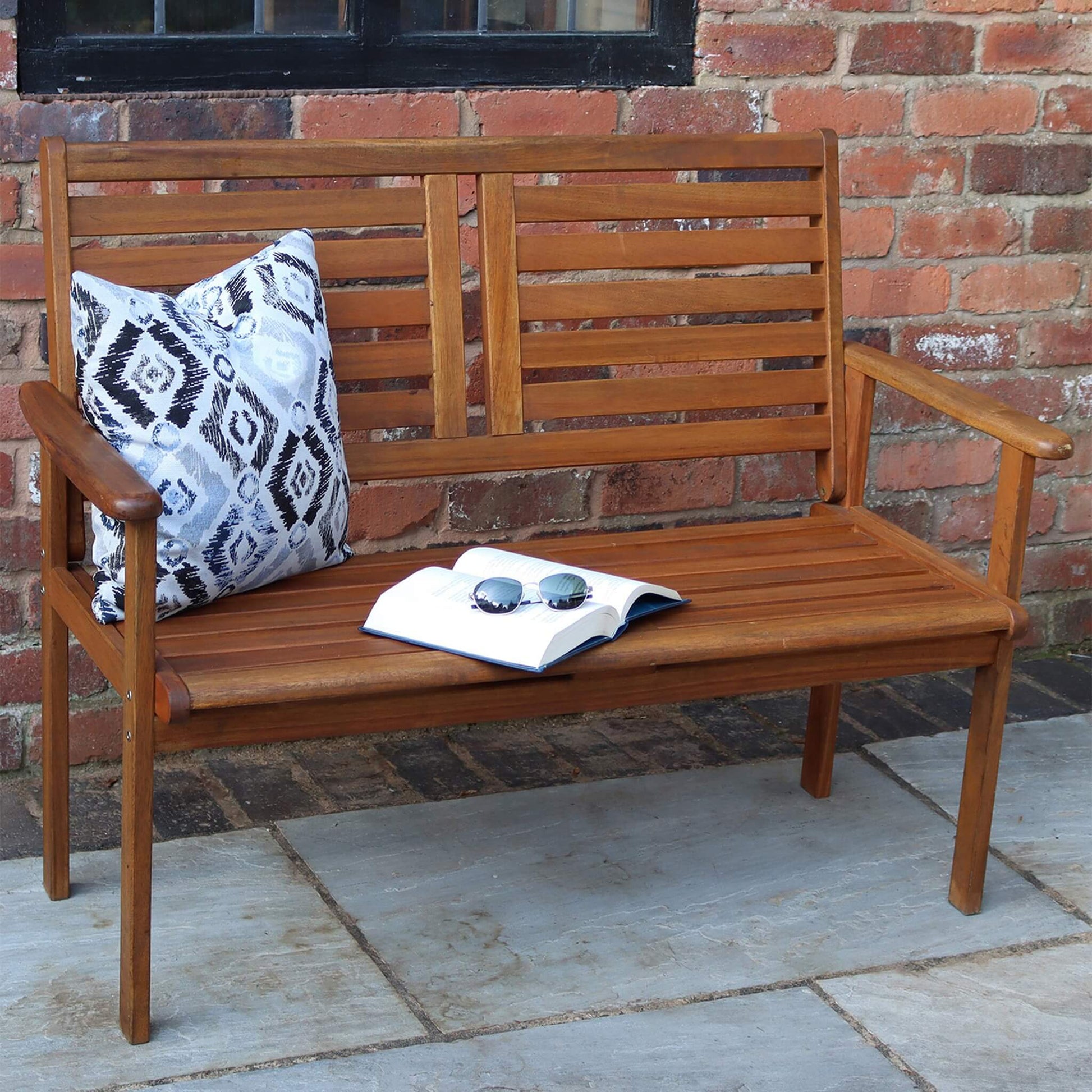 Napoli Outdoor 2 Seater Bench - Natural - DUSK