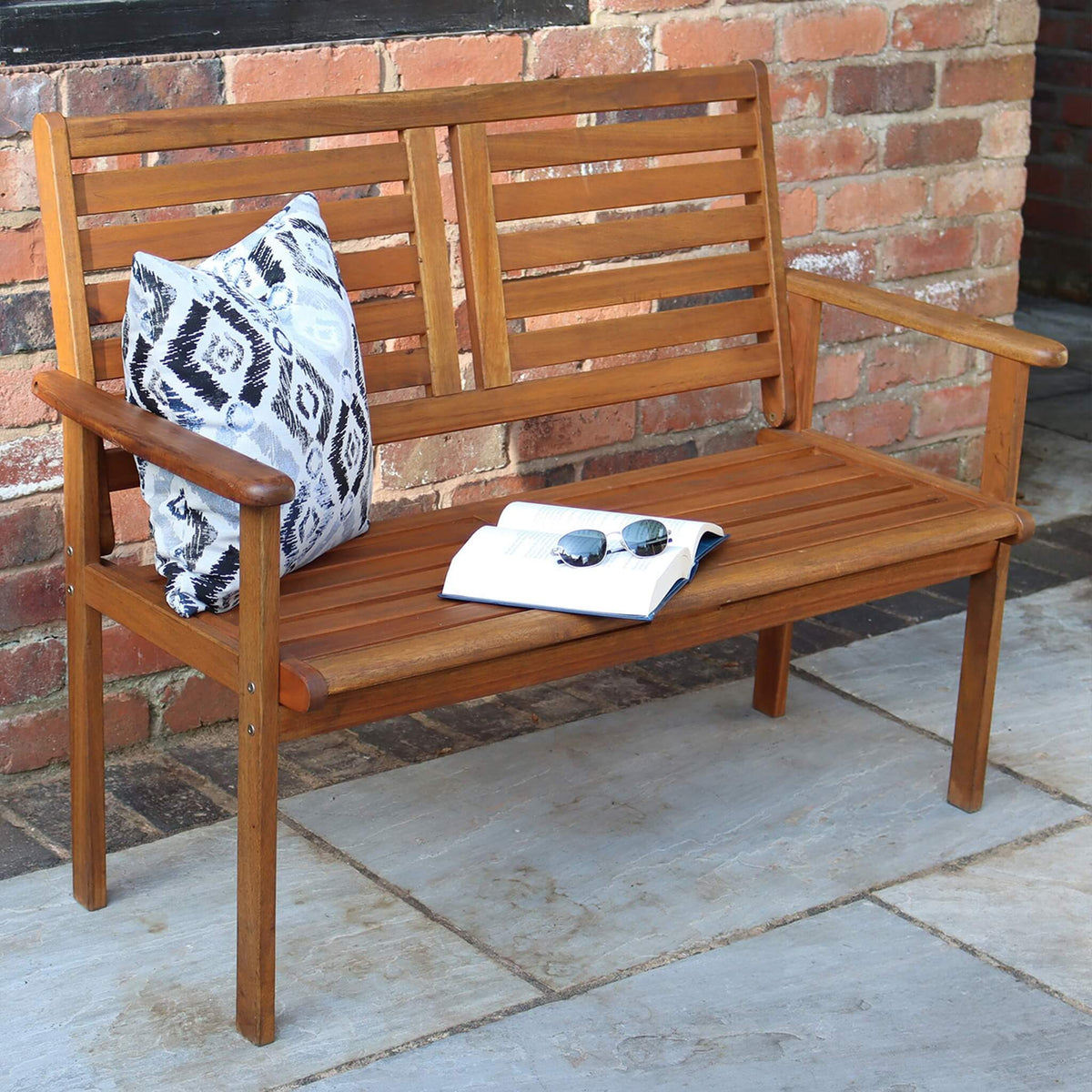 Napoli Outdoor 2 Seater Bench - Natural - DUSK