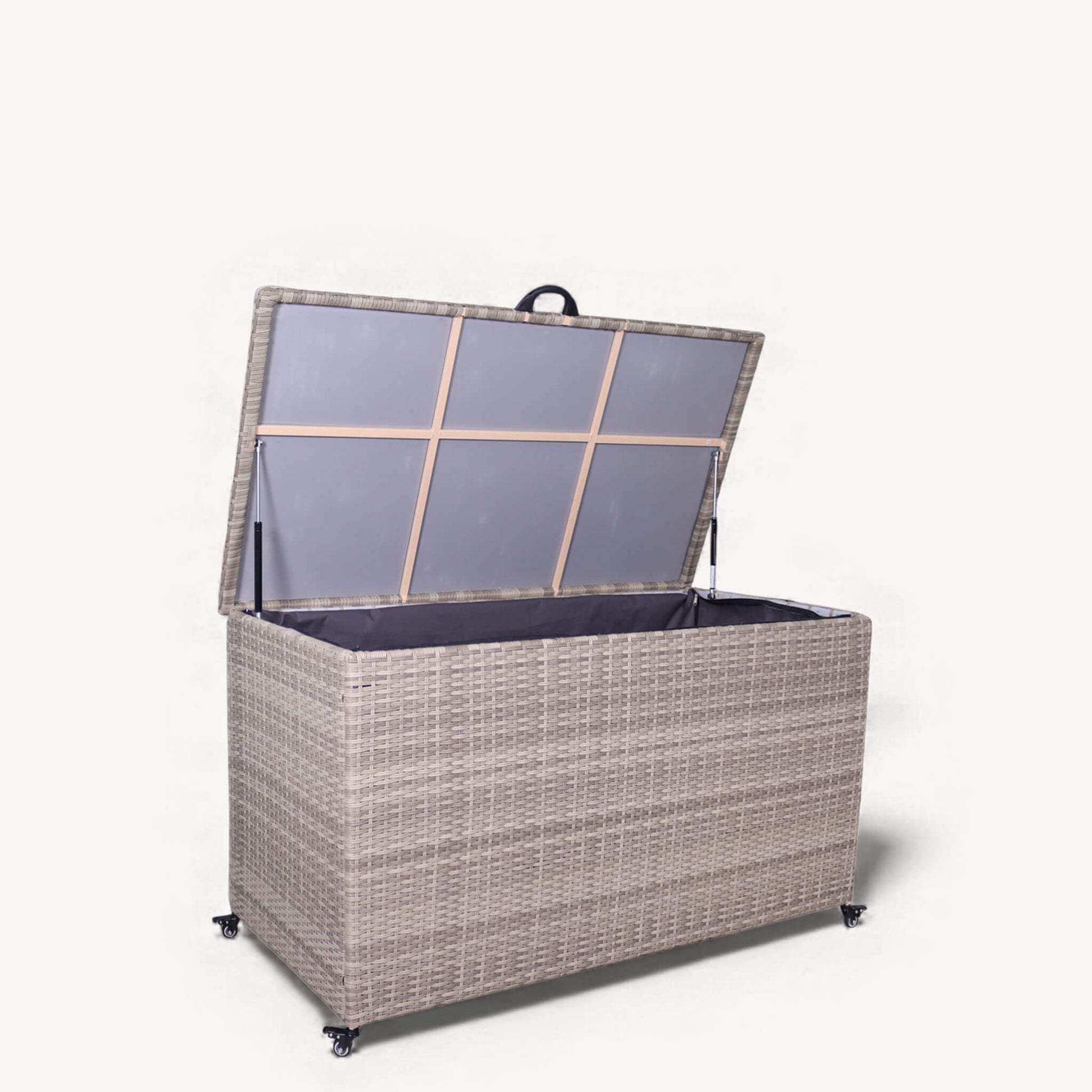 Natural Weave Cushion Storage Box 510L - Beige - DUSK