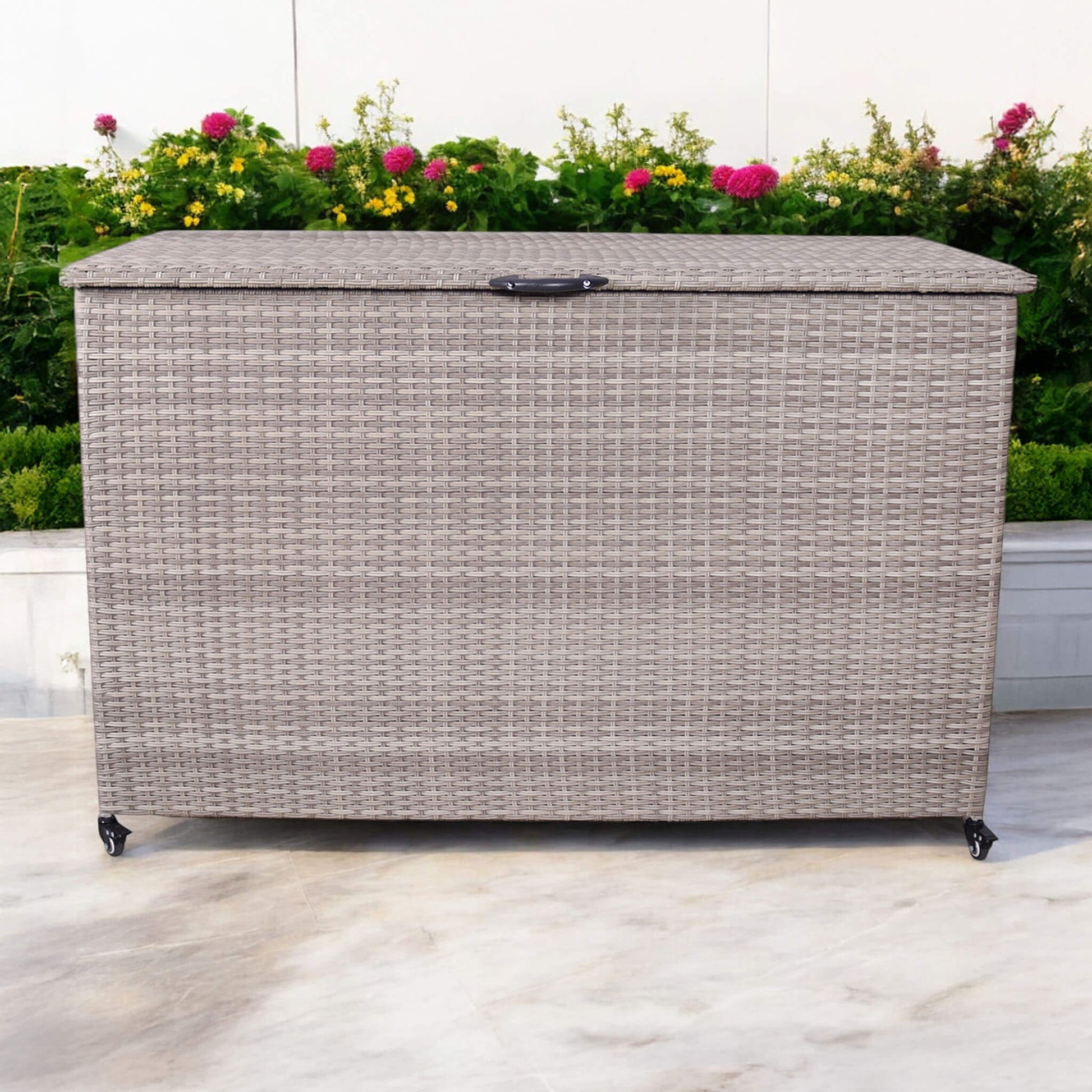 Natural Weave Cushion Storage Box 510L - Beige - DUSK