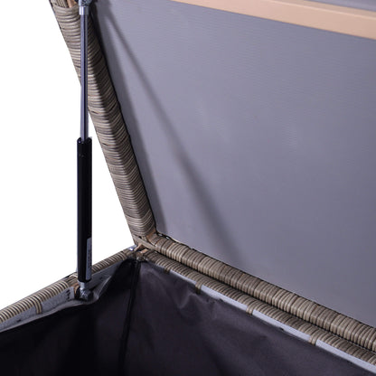 Natural Weave Cushion Storage Box 510L - Beige - DUSK