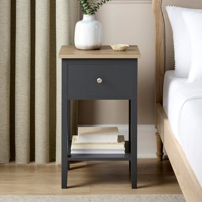 Nell 1 Drawer Nightstand - Charcoal - DUSK