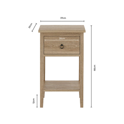 Nell 1 Drawer Nightstand - Cream - DUSK