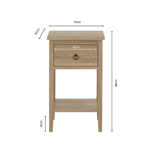 Nell 1 Drawer Nightstand - Cream - DUSK