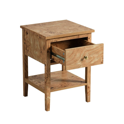 Nell 1 Drawer Nightstand - Light Burl - DUSK