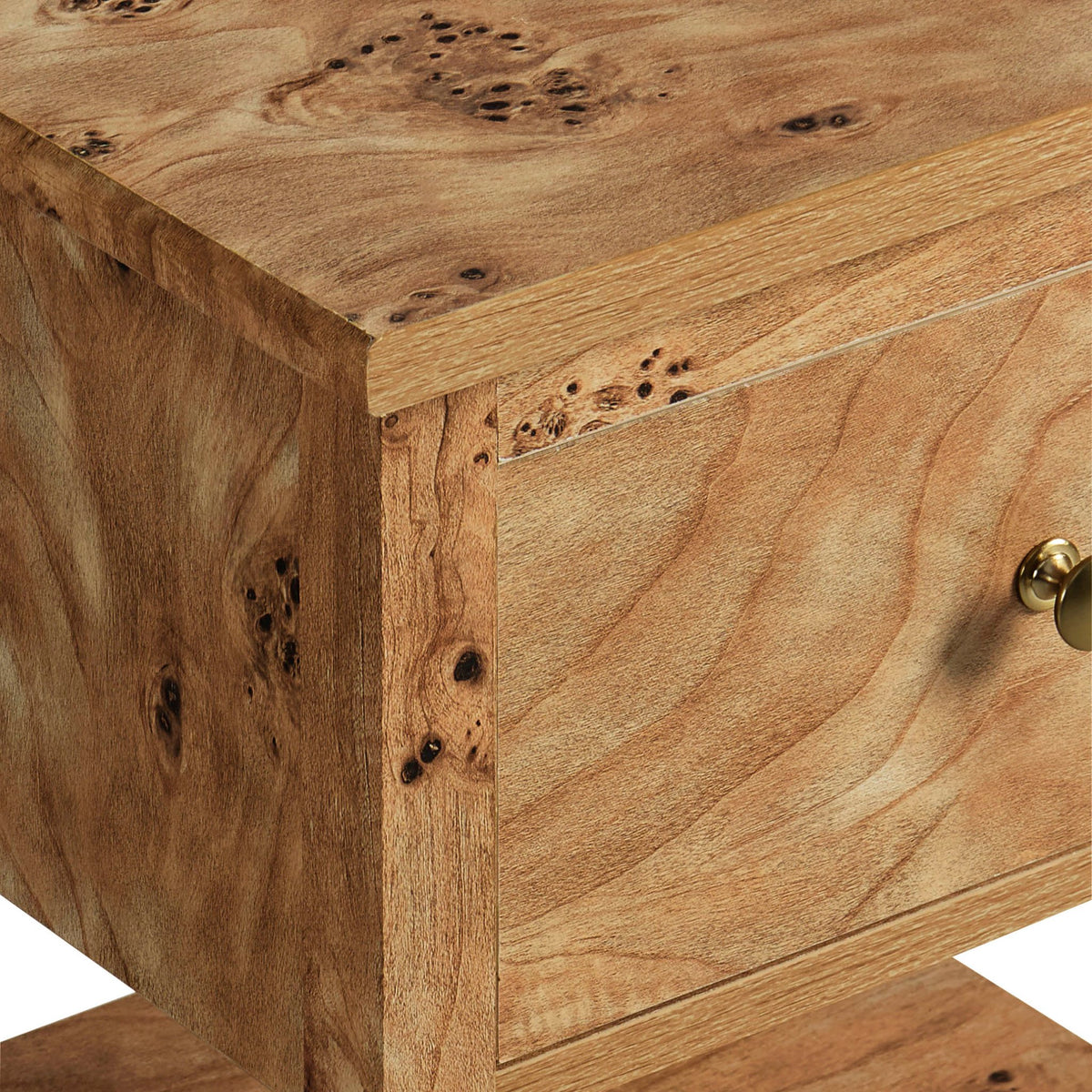 Nell 1 Drawer Nightstand - Light Burl - DUSK