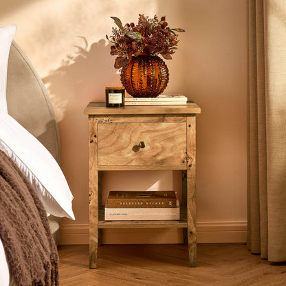 Nell 1 Drawer Nightstand - Light Burl - DUSK