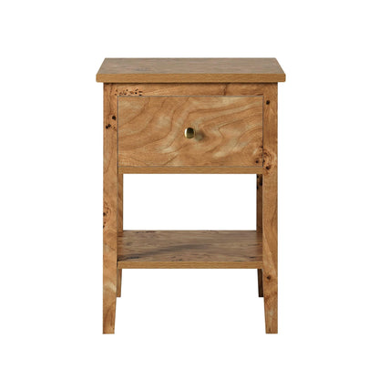 Nell 1 Drawer Nightstand - Light Burl - DUSK