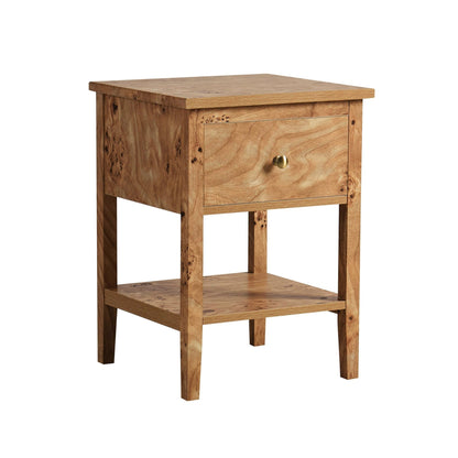 Nell 1 Drawer Nightstand - Light Burl - DUSK