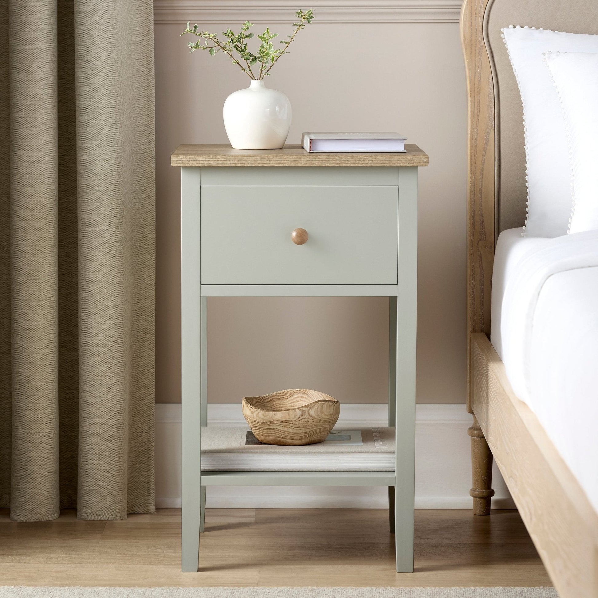 Nell 1 Drawer Nightstand - Sage Green - DUSK