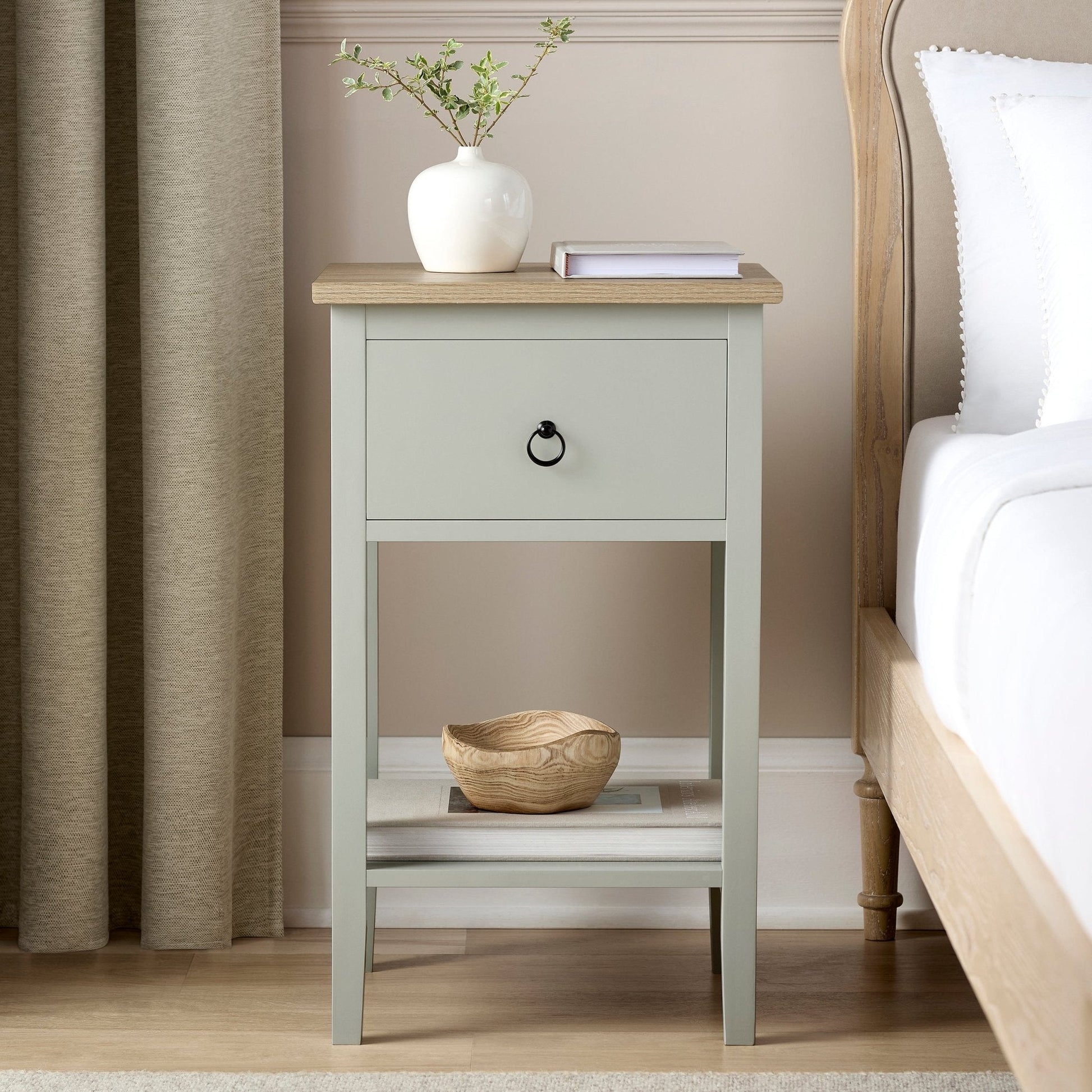 Nell 1 Drawer Nightstand - Sage Green - DUSK