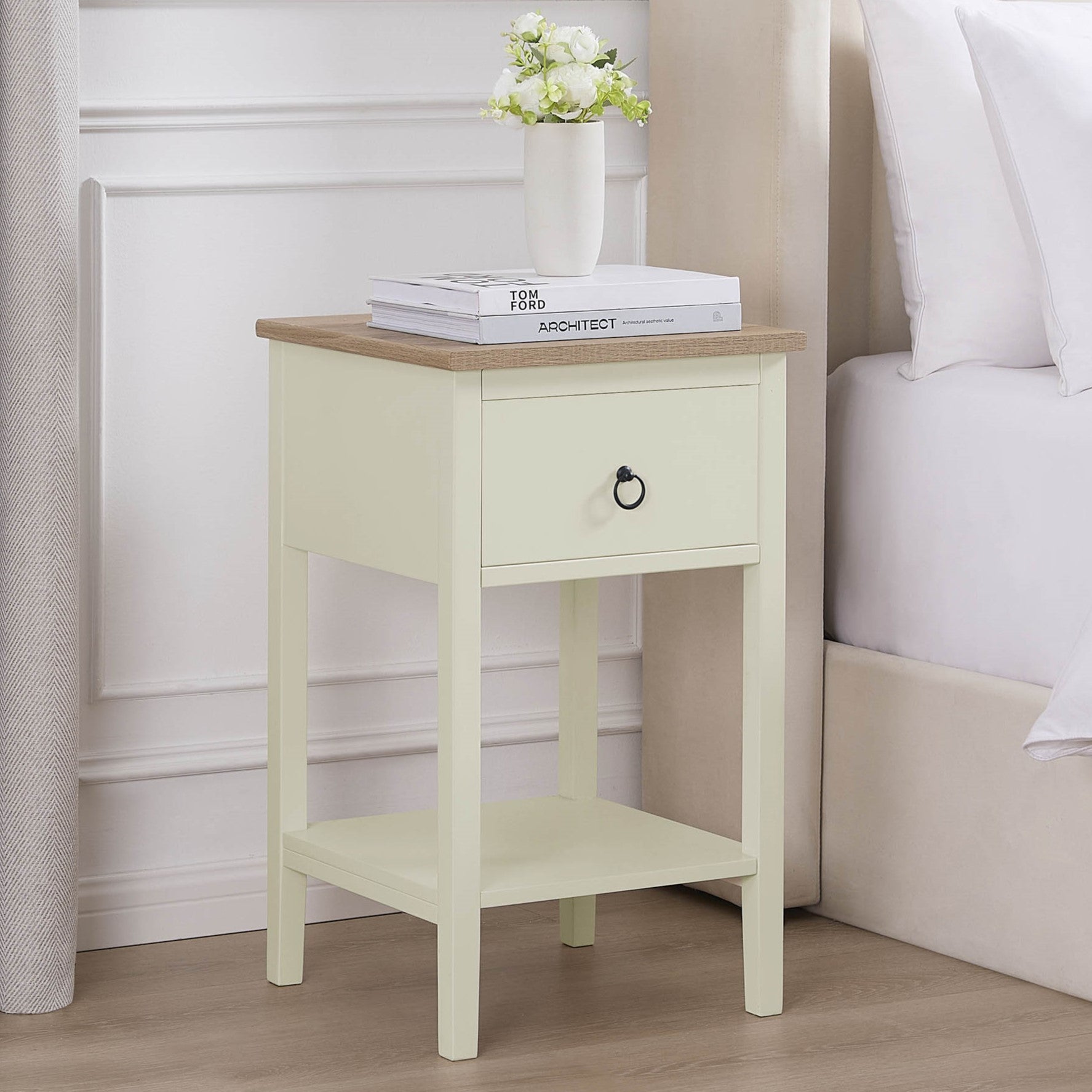 Nell 1 Drawer Nightstand - Stone - DUSK