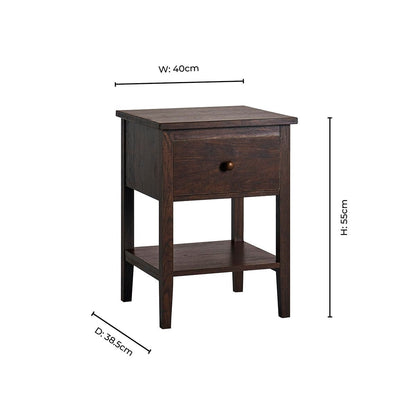 Nell 1 Drawer Nightstand - Walnut - DUSK
