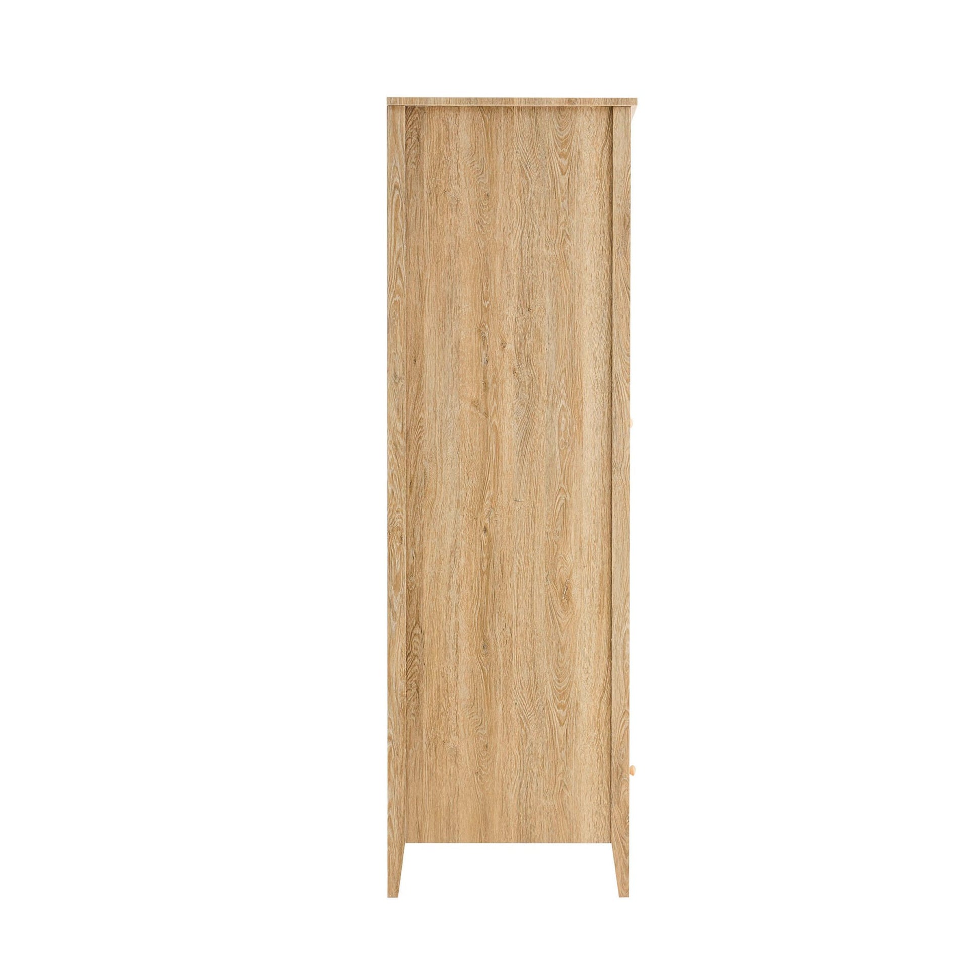 Nell 2 Door Wardrobe with Drawer - Light Wood - DUSK