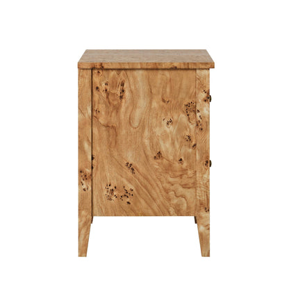 Nell 2 Drawer Bedside - Light Burl - DUSK
