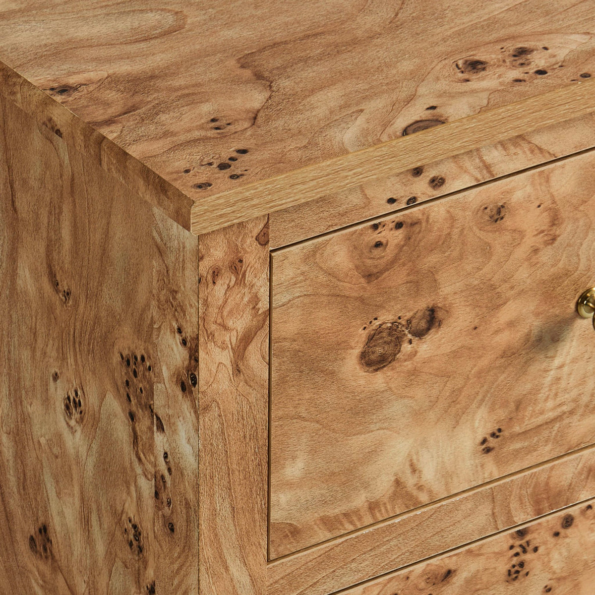 Nell 2 Drawer Bedside - Light Burl - DUSK