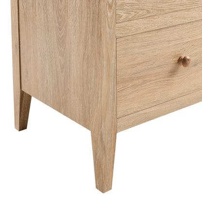 Nell 2 Drawer Bedside Table - Light Wood - DUSK