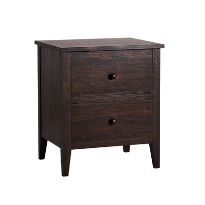 Nell 2 Drawer Bedside Table - Walnut - DUSK