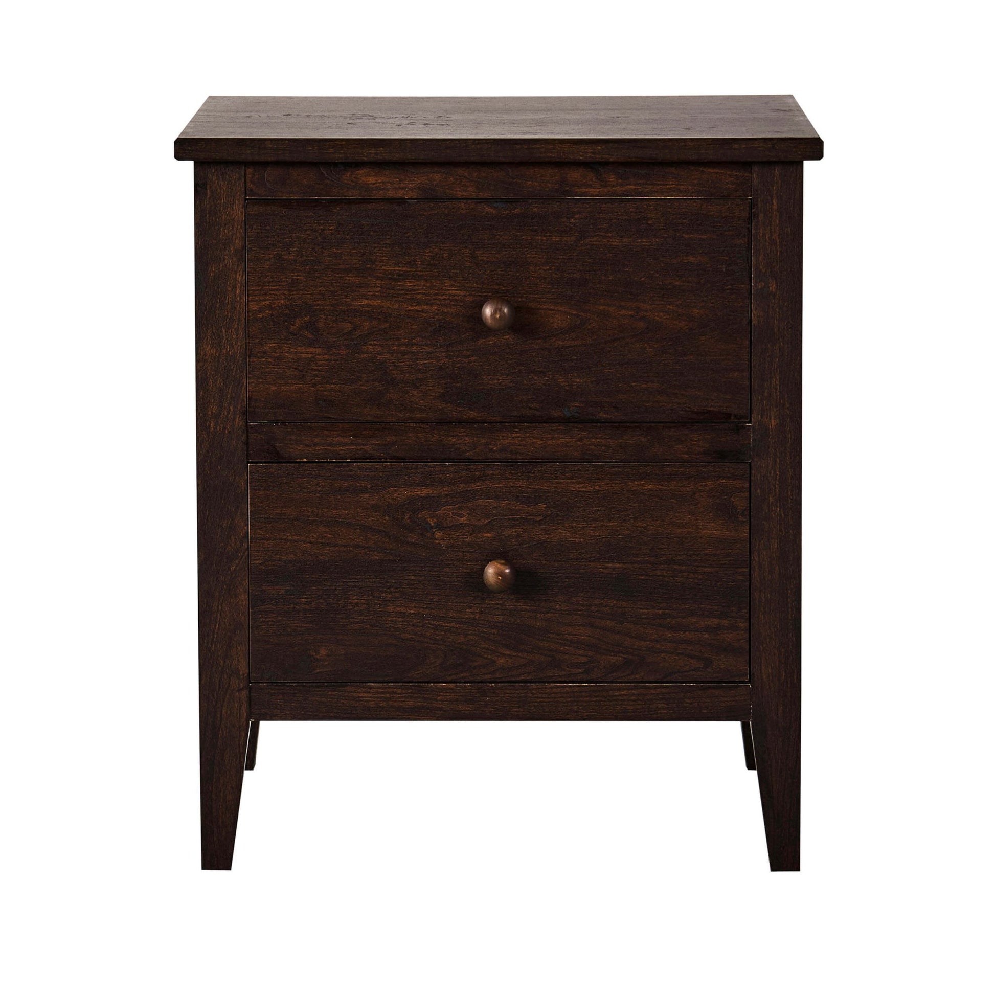 Nell 2 Drawer Bedside Table - Walnut - DUSK