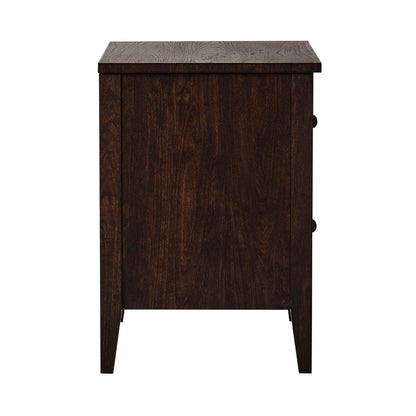Nell 2 Drawer Bedside Table - Walnut - DUSK