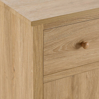 Nell 3 Door Sideboard with Drawers - Light Wood - DUSK