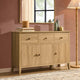 Nell 3 Door Sideboard with Drawers - Light Wood - DUSK