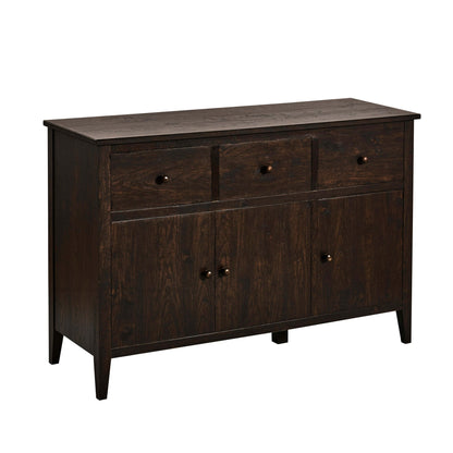 Nell 3 Door Sideboard with Drawers - Walnut - DUSK