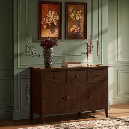 Nell 3 Door Sideboard with Drawers - Walnut - DUSK