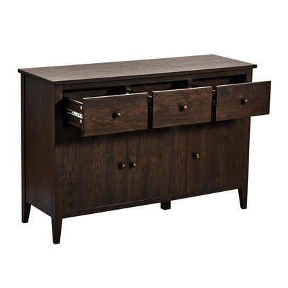 Nell 3 Door Sideboard with Drawers - Walnut - DUSK