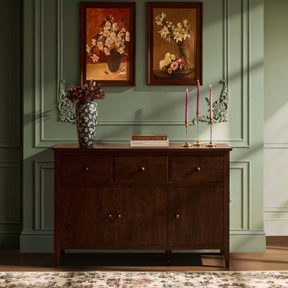 Nell 3 Door Sideboard with Drawers - Walnut - DUSK