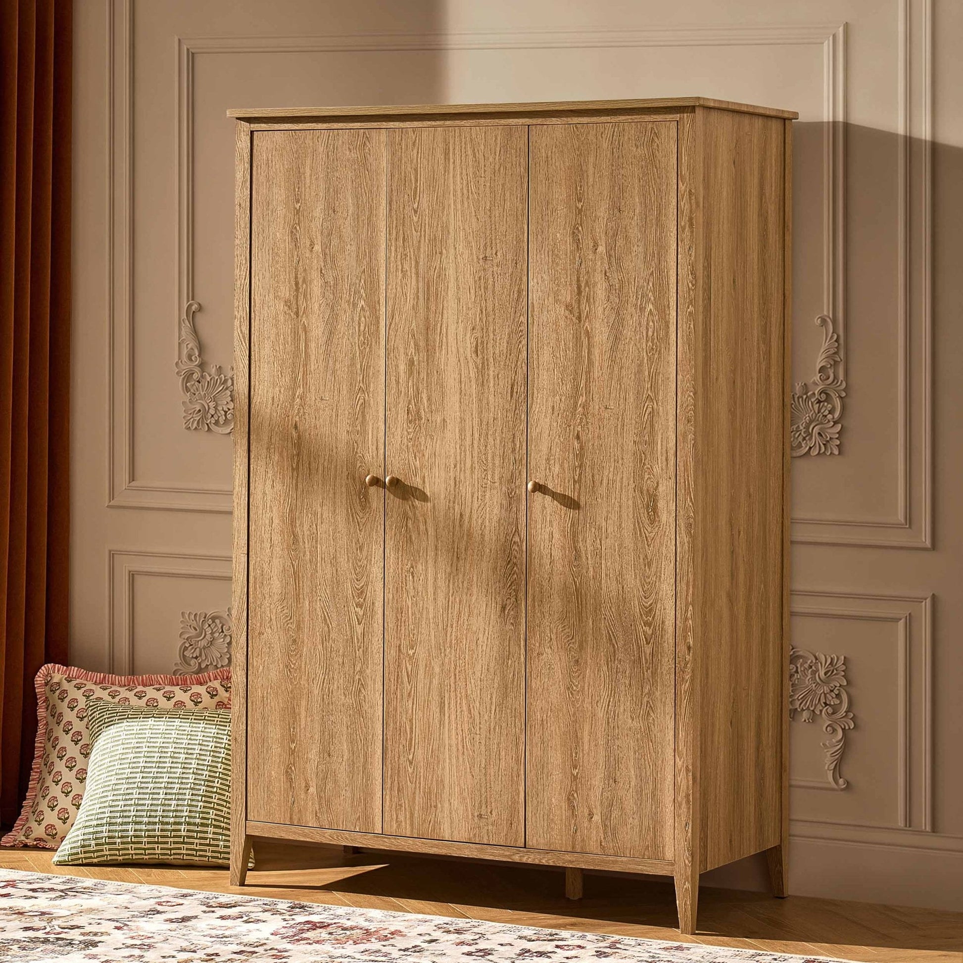 Nell 3 Door Wardrobe - Light Wood - DUSK