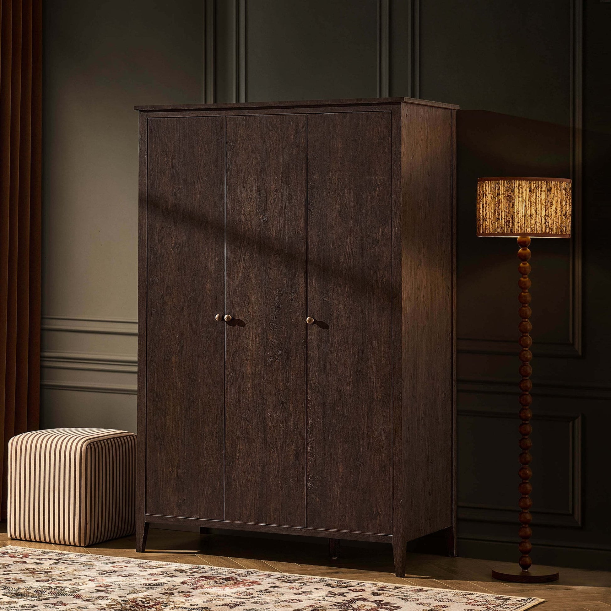 Nell 3 Door Wardrobe - Walnut - DUSK