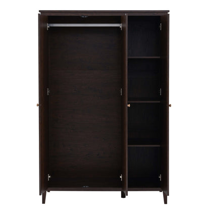 Nell 3 Door Wardrobe - Walnut - DUSK