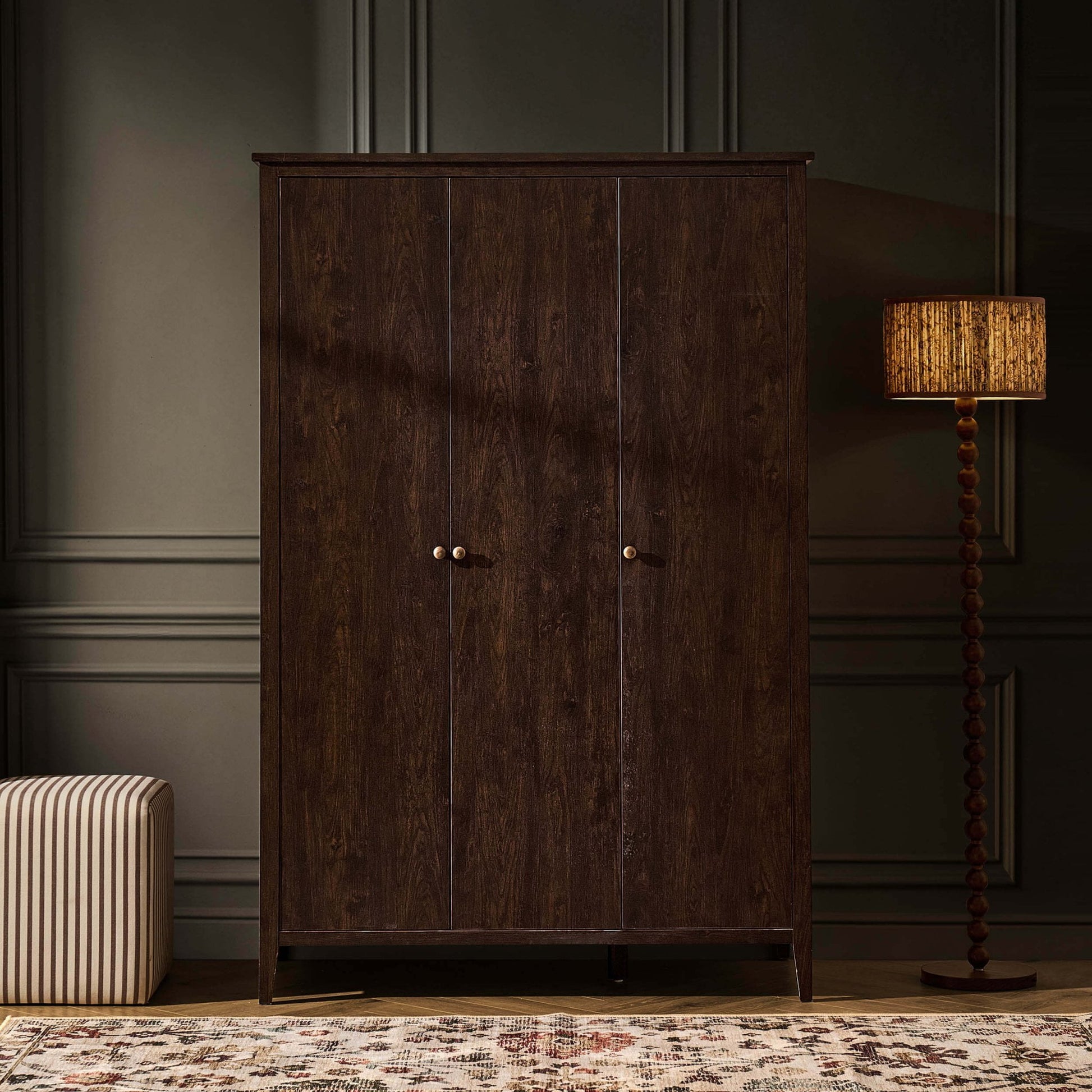 Nell 3 Door Wardrobe - Walnut - DUSK