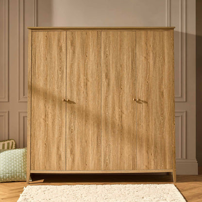 Nell 4 Door Wardrobe - Light Wood - DUSK