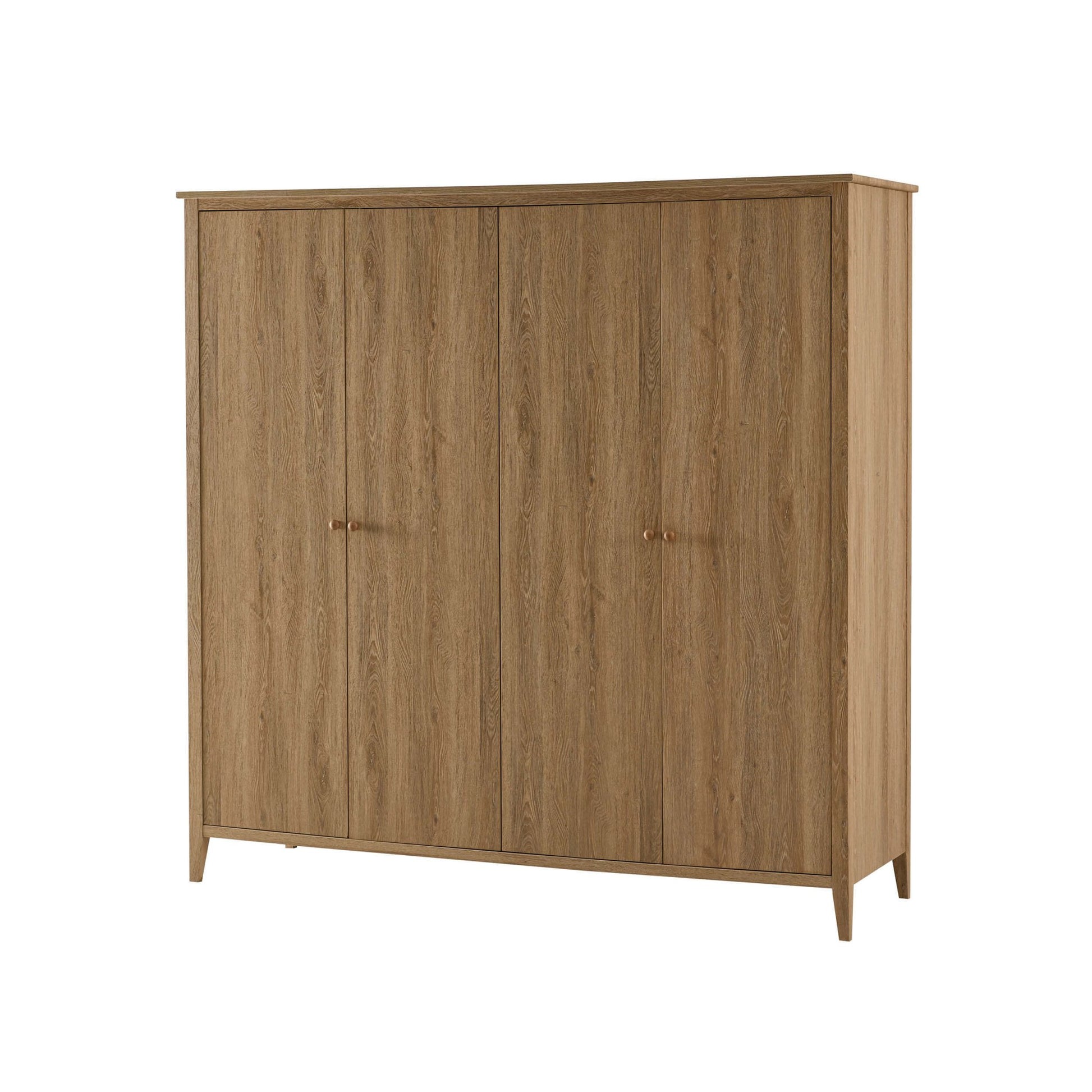 Nell 4 Door Wardrobe - Light Wood - DUSK
