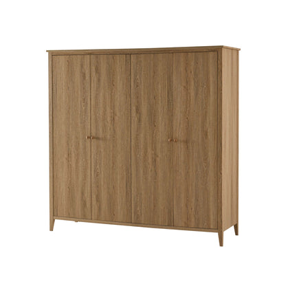 Nell 4 Door Wardrobe - Light Wood - DUSK
