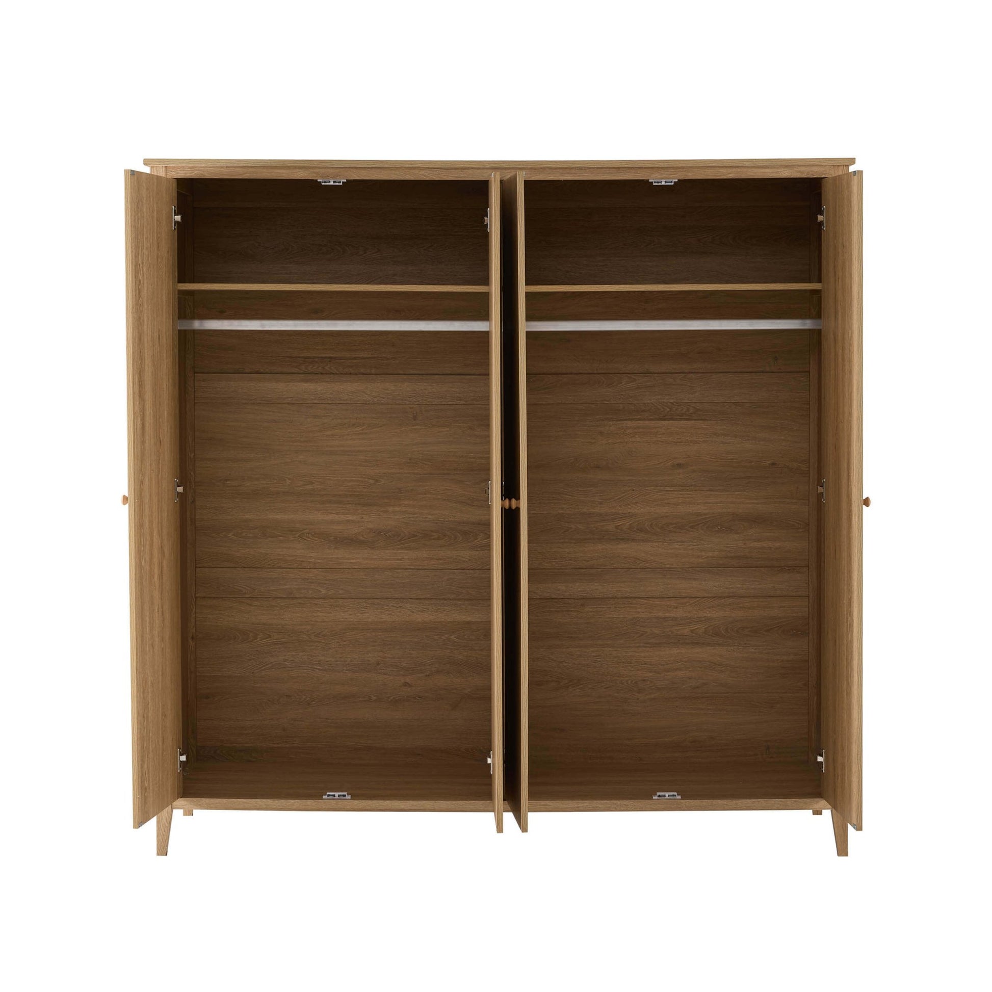Nell 4 Door Wardrobe - Light Wood - DUSK