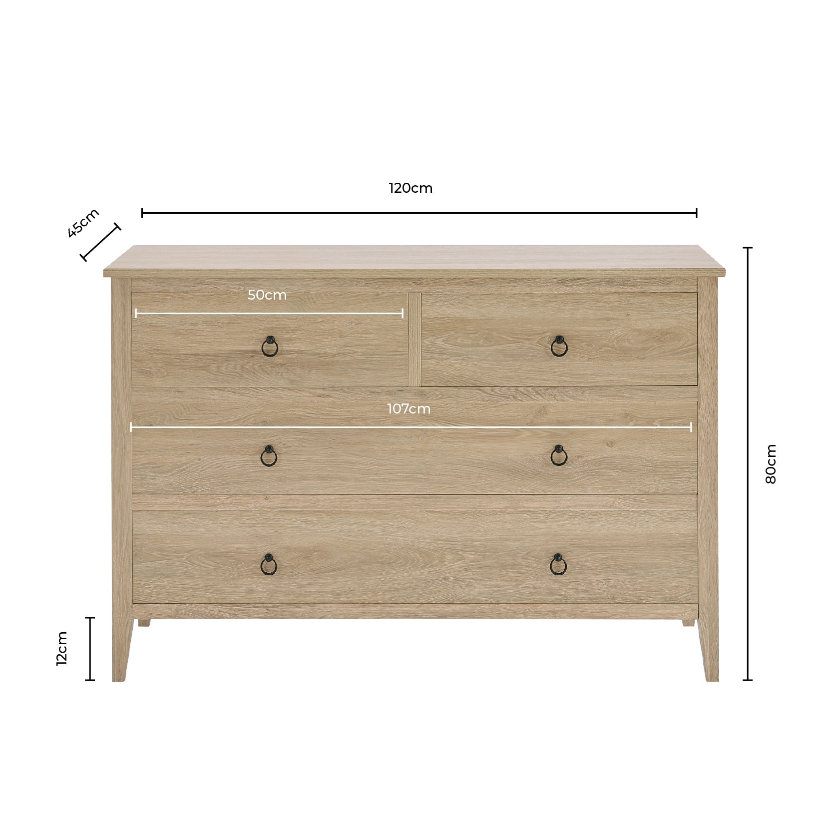 Nell 4 Drawer Chest - Charcoal - DUSK